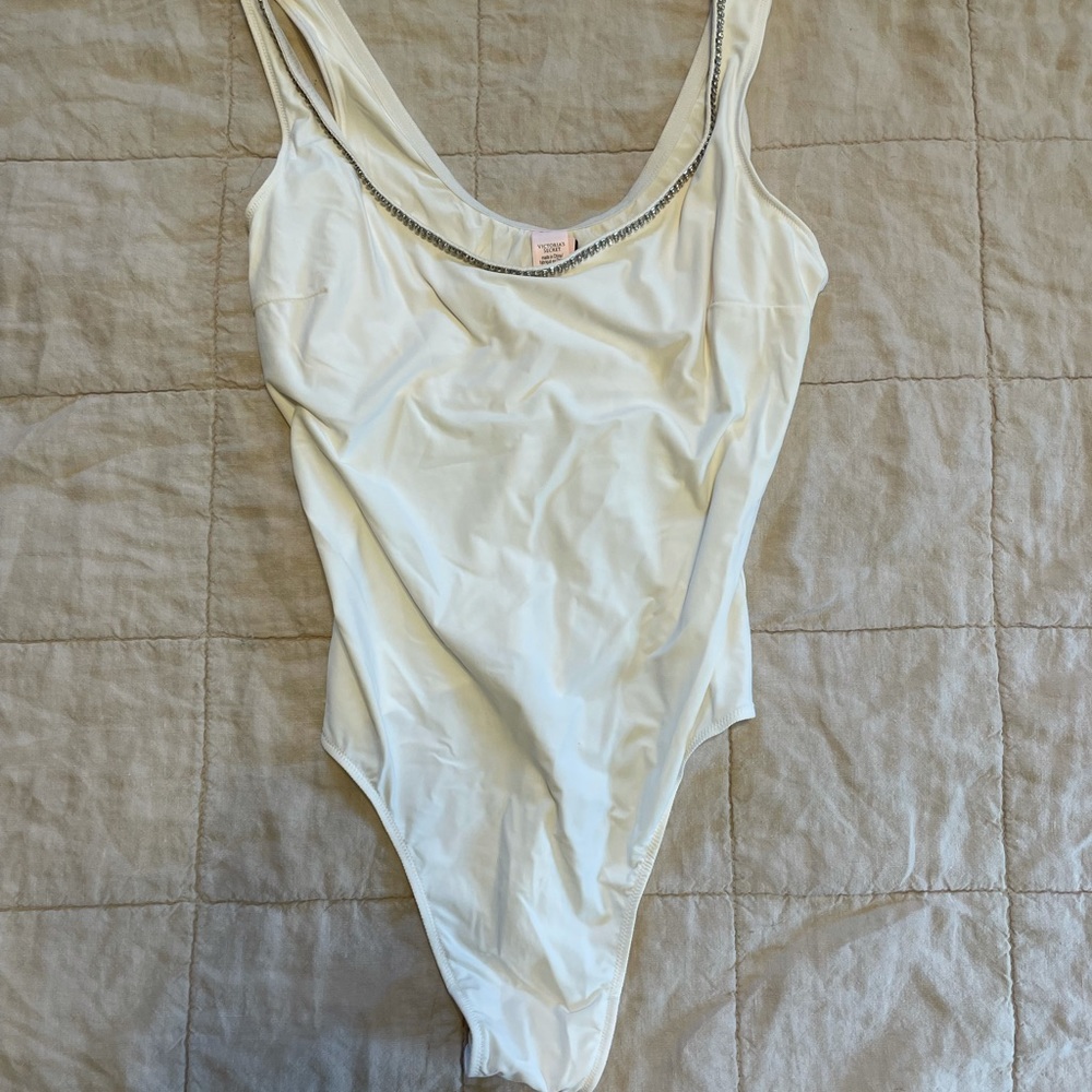 NWT Victoria secret rhinestone neckline bodysuit